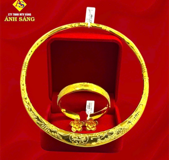 Bộ Trang Sức Cưới 3 Món 5chỉ 24K AS-B501